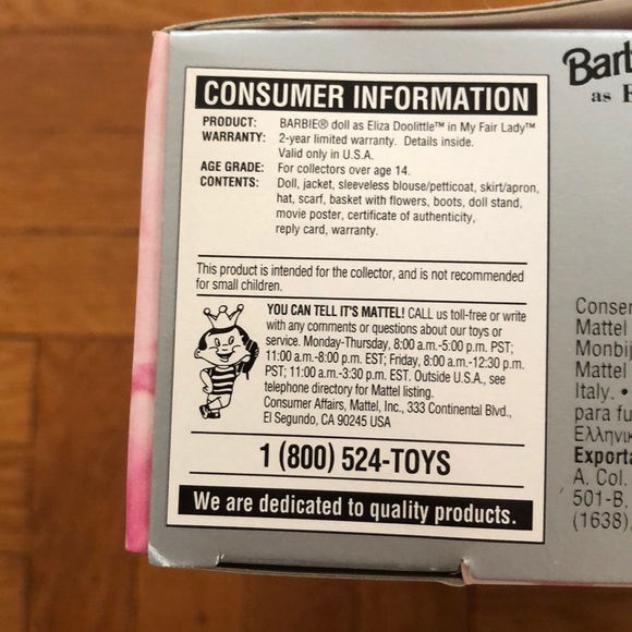 My Fair Lady Collector Edition Barbie - Picture 3 of 4